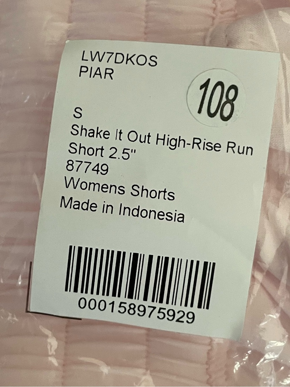 Lululemon NWT Shake It Out High Rise Run 2.5 Athletic Shorts light pink Size S - Picture 10 of 10